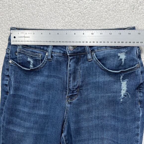 Judy Blue Skinny Jeans Women’s 14W 29x27 Modern Distressed Stretch Denim Boho - Picture 7 of 10